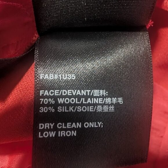 NWT LAFAYETTE 148 | Gates Straight-leg Wool-silk Pants In Stamped Poppy - Picture 10 of 13